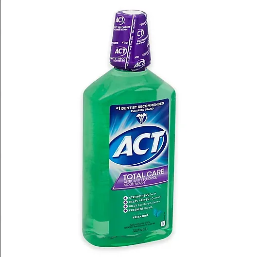 ACT Total Care Anticavity Fluoride Mouthwash Fresh Mint 18 fl oz