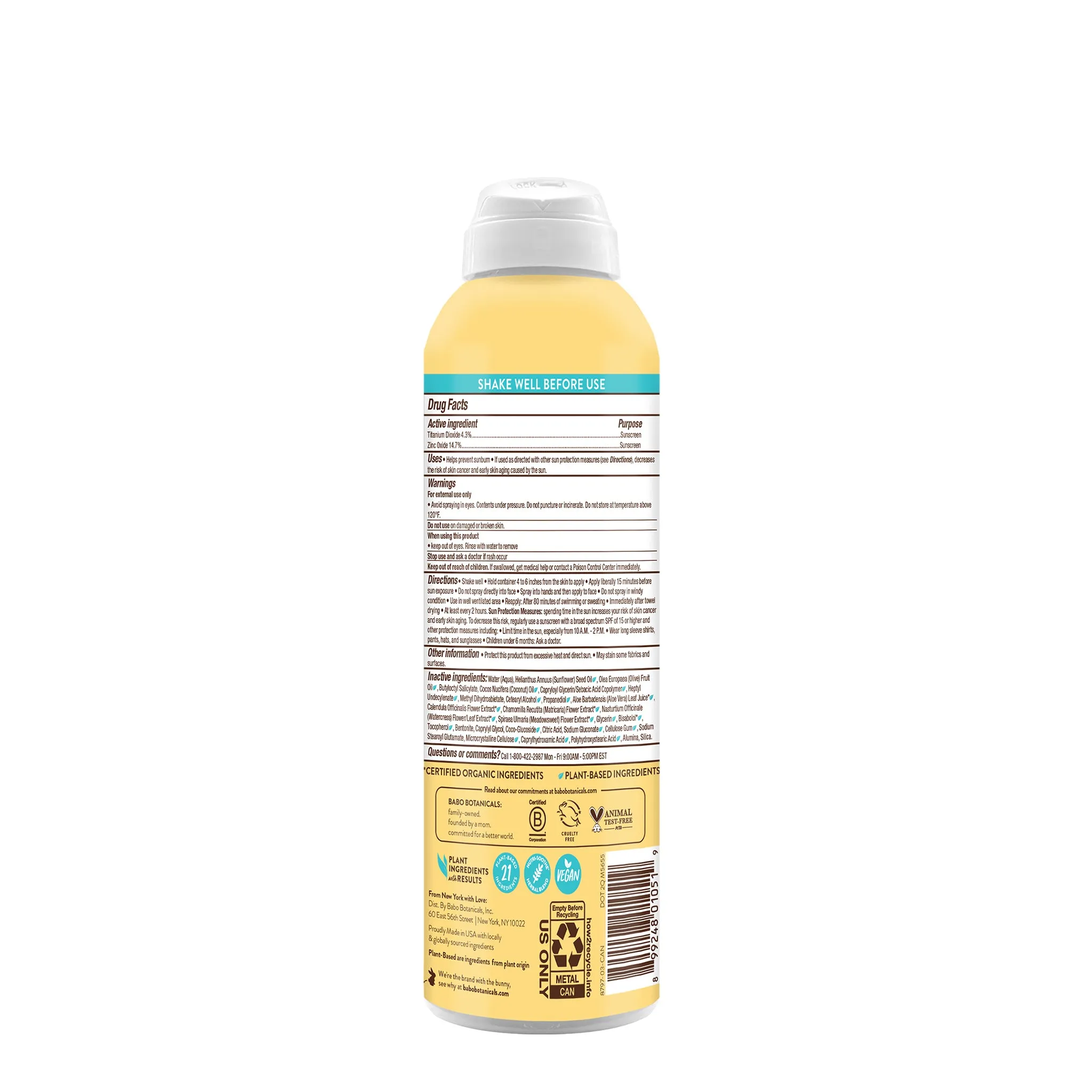 Super Shield Mineral Sunscreen Spray Spf50